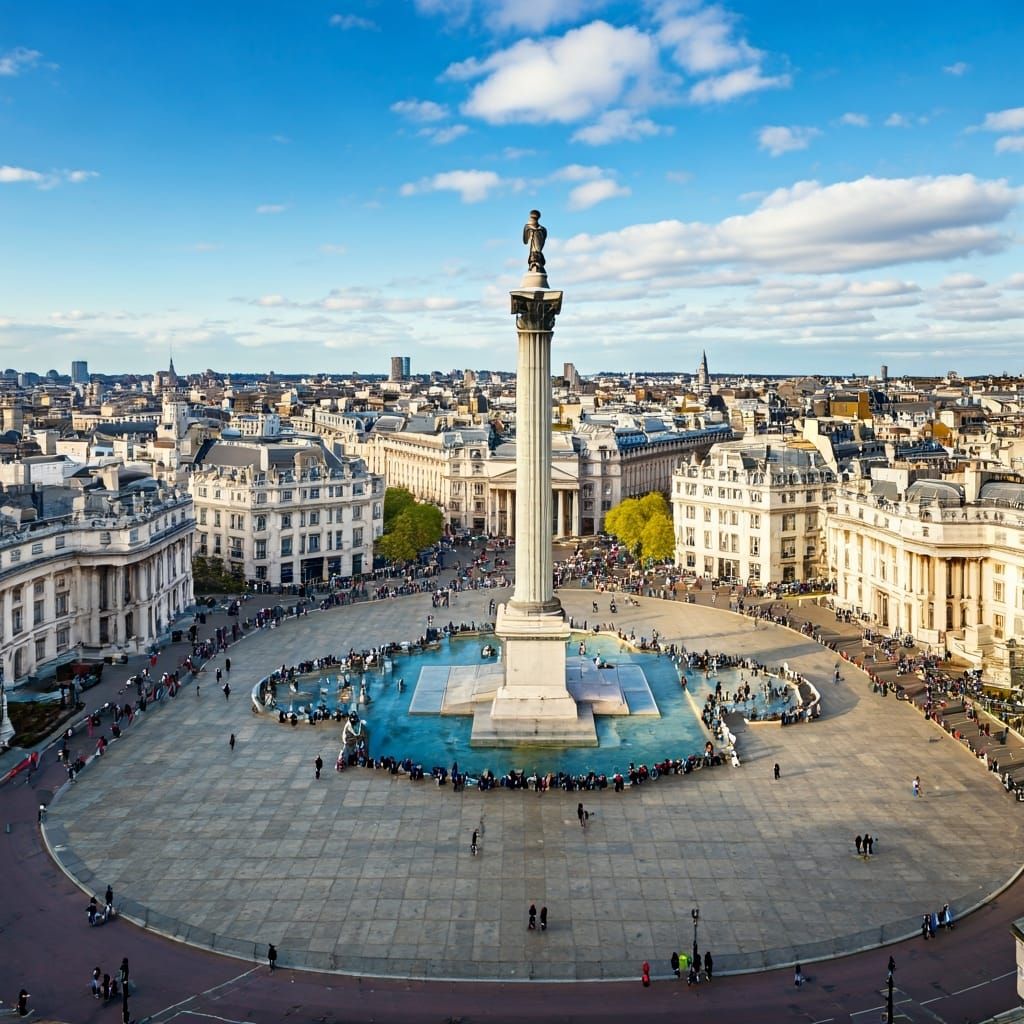 Bird's Eye View of Trafalgar Square
