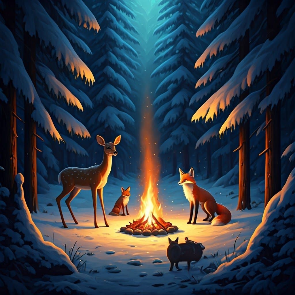 Winter Wonderland Campsite Erupts in Whimsical Celebration