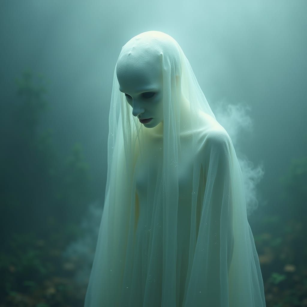 Ethereal Ghost Figure in Surrealist Style