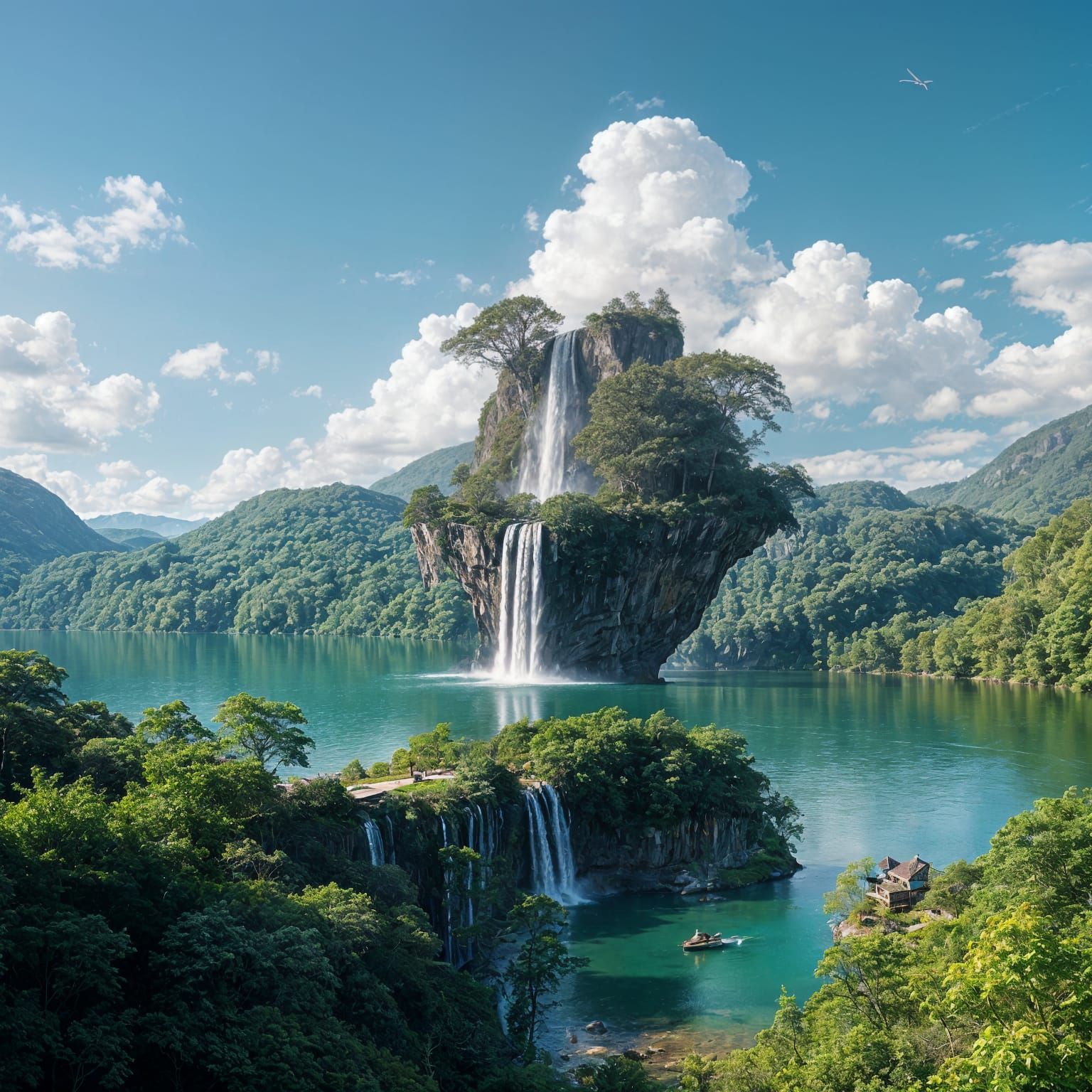 A waterfall out of nowhere