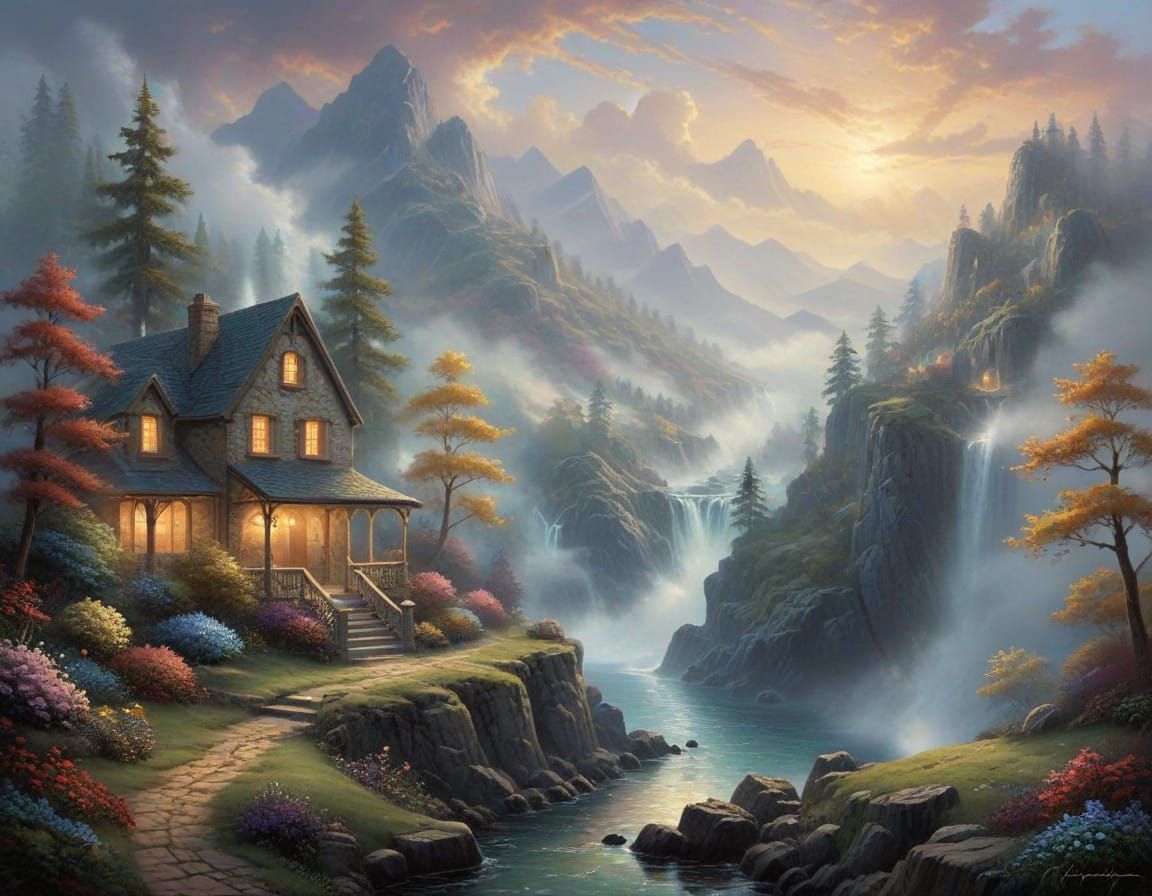 Whimsical Fantasy Realm in Soft Focus
