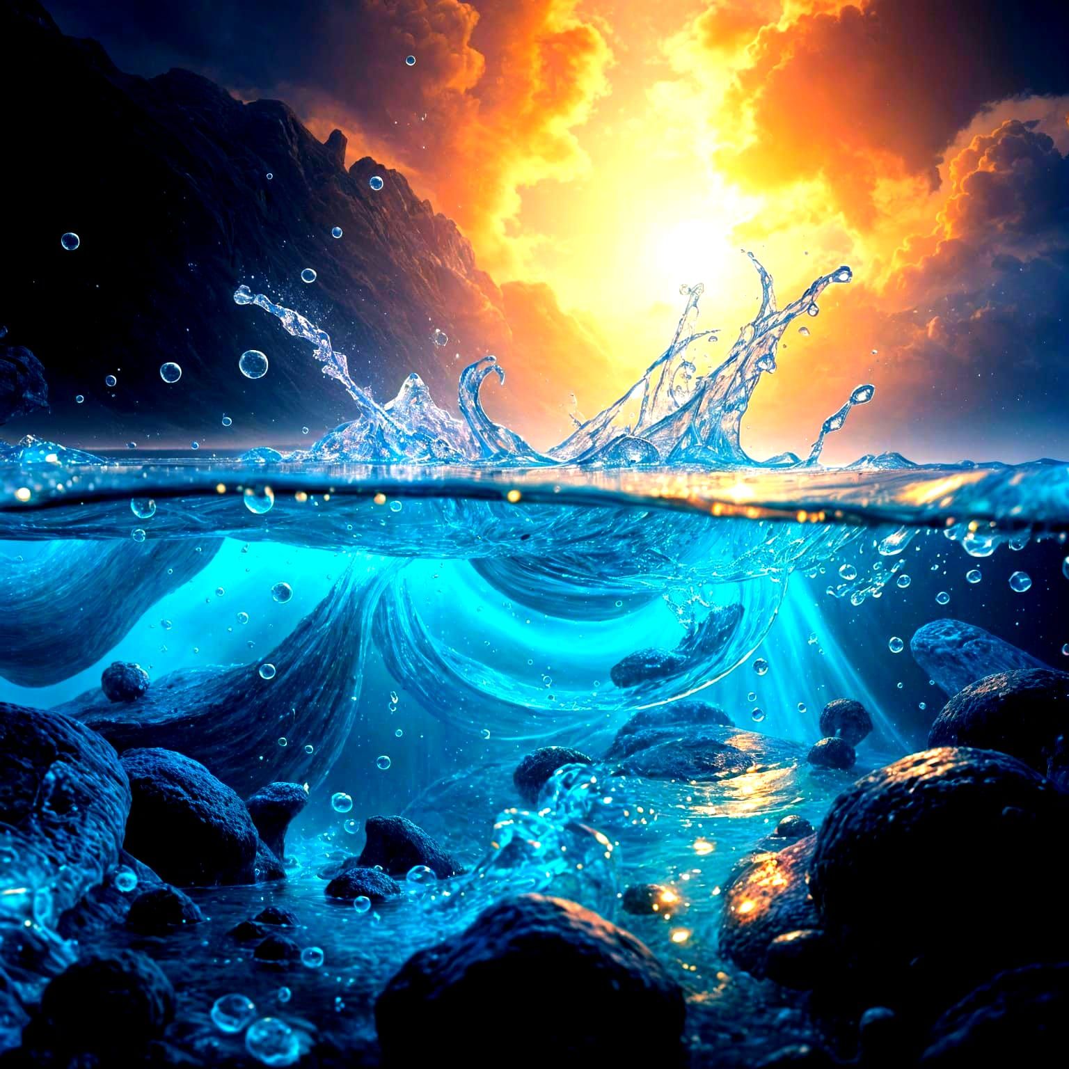 Sacred Elixir of the Earth: A Fantastical Water Scene