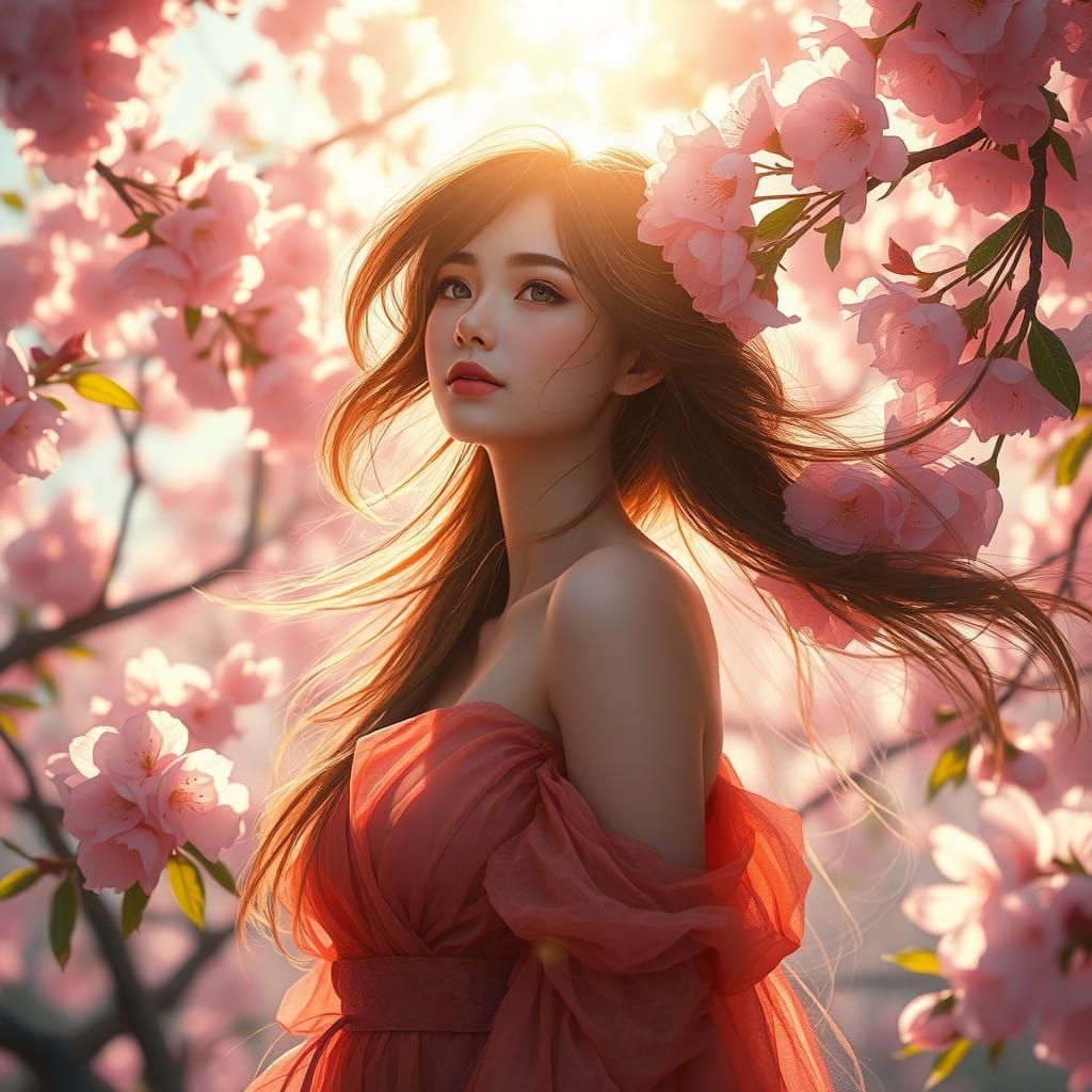 Whimsical Cherry Blossom Fantasy