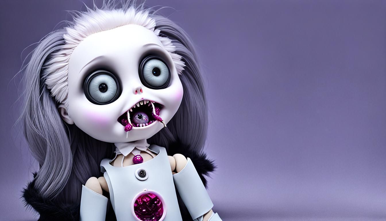 Cute Grey Ragdoll X-Ray in Frankenstein Style