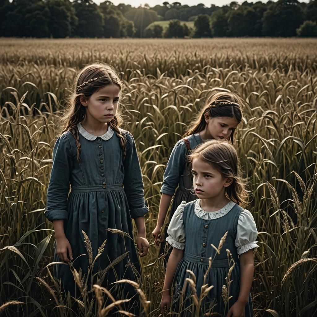 Daughters Lost: Hyperrealistic Field Scene