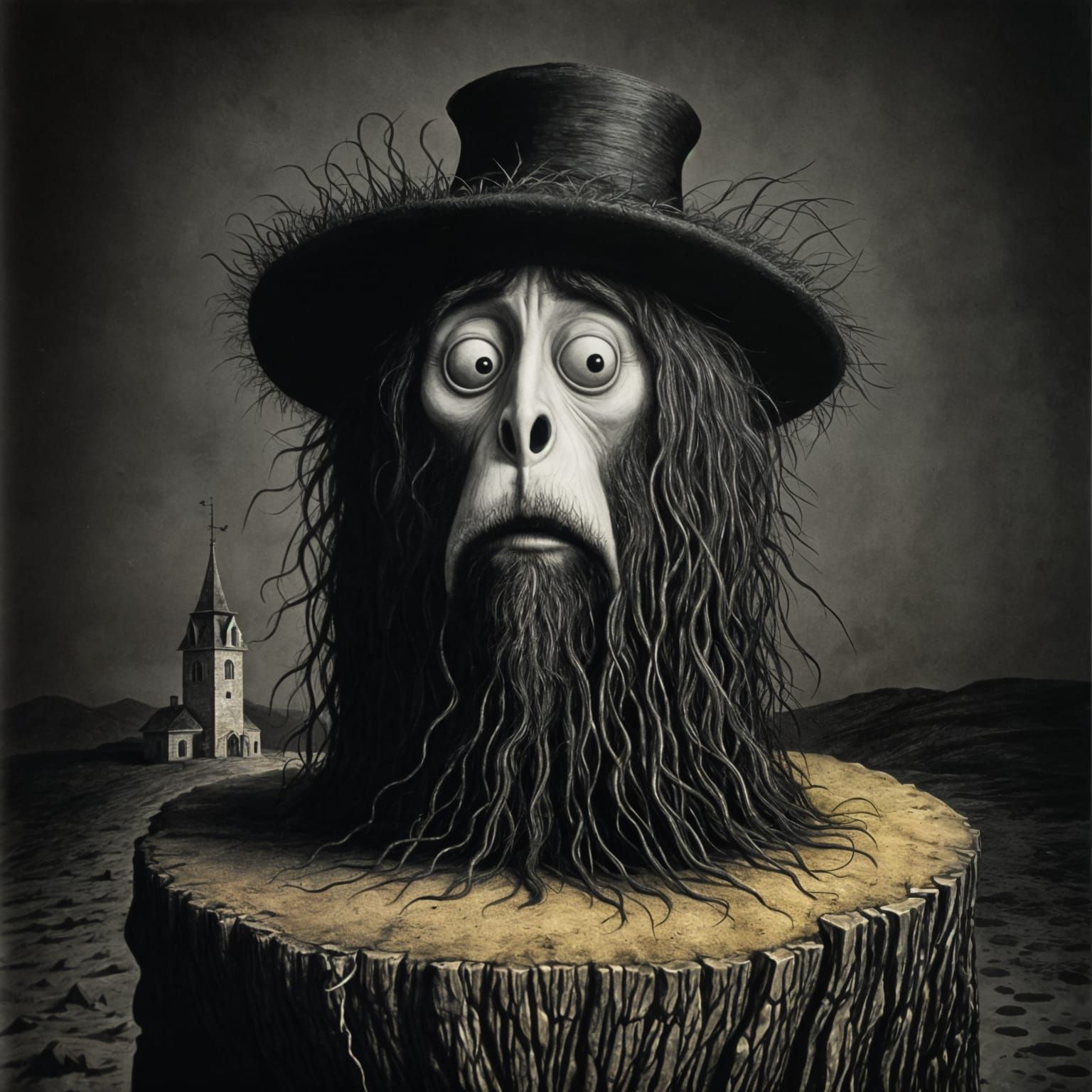 Nose Hair in a Dark, Gothic Style