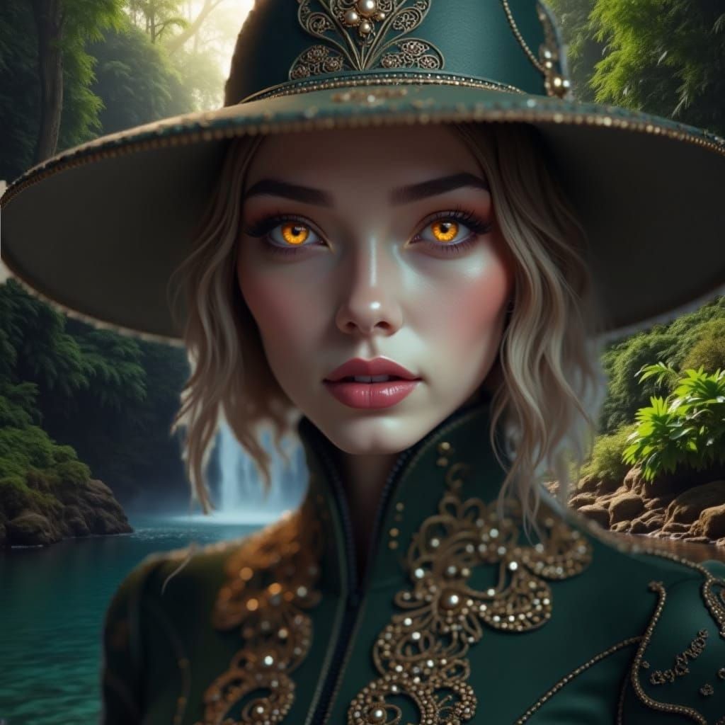 Hidden Waterfall Plunges Into Pristine Turquoise Lagoon