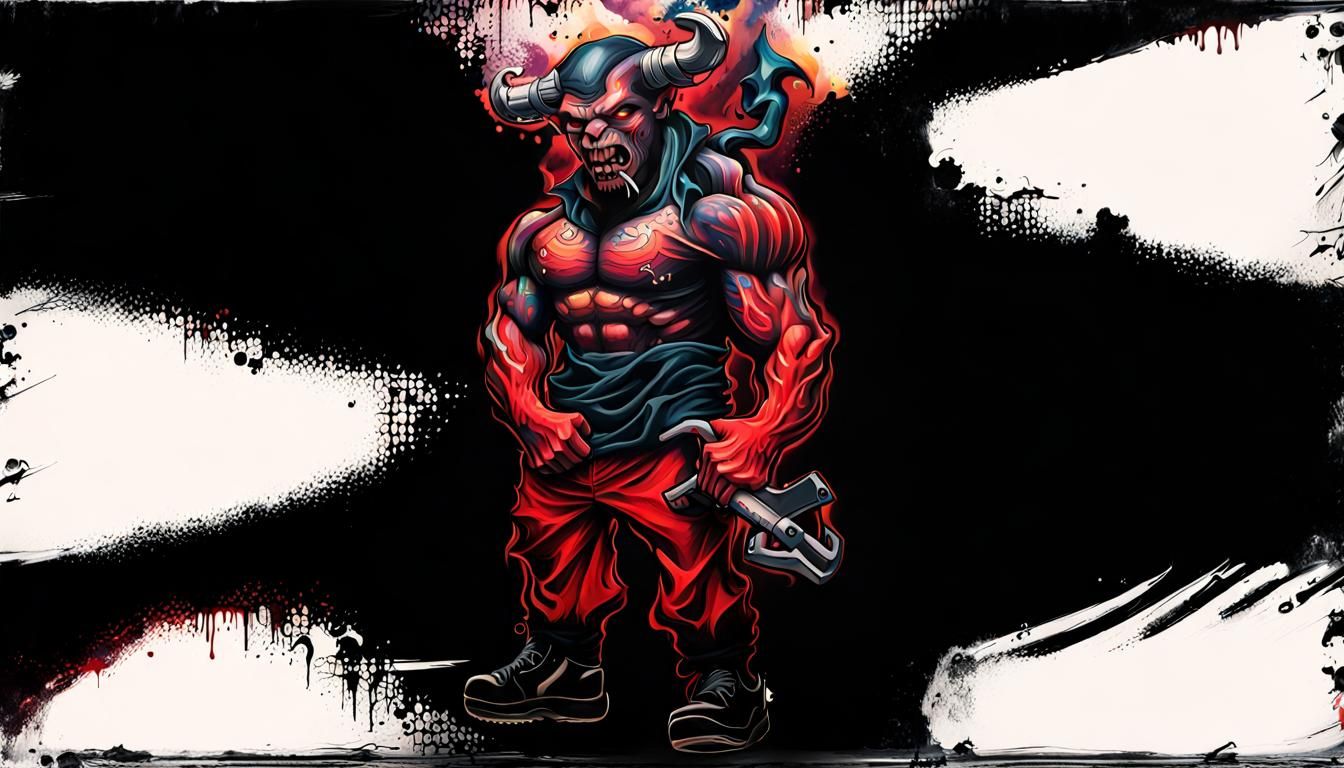 Devil Gym Graffiti Art: Street Style Illustration