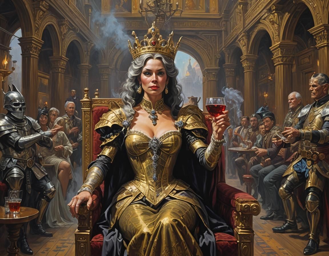 Queen of the Silver Dollar: Oil Painting
