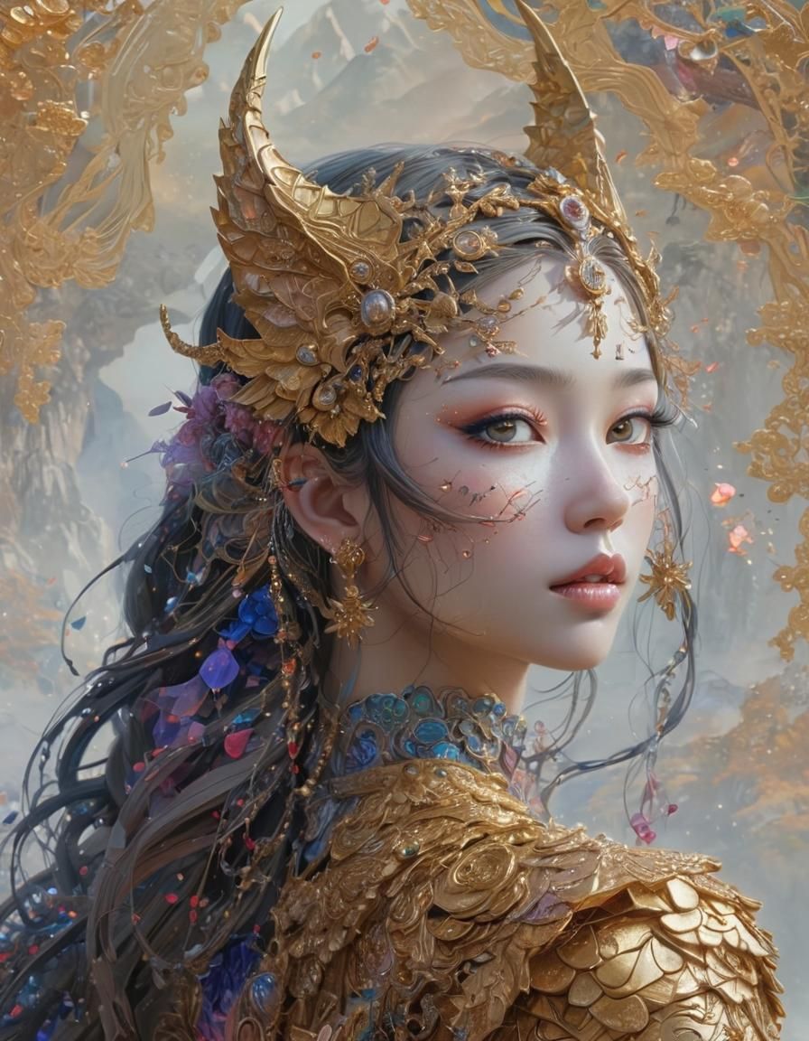 Demonic Warrior Princess in Anime Style