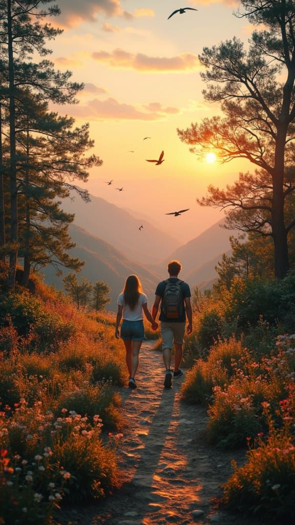 A Couple's Journey of Love and Discovery at Sunrise