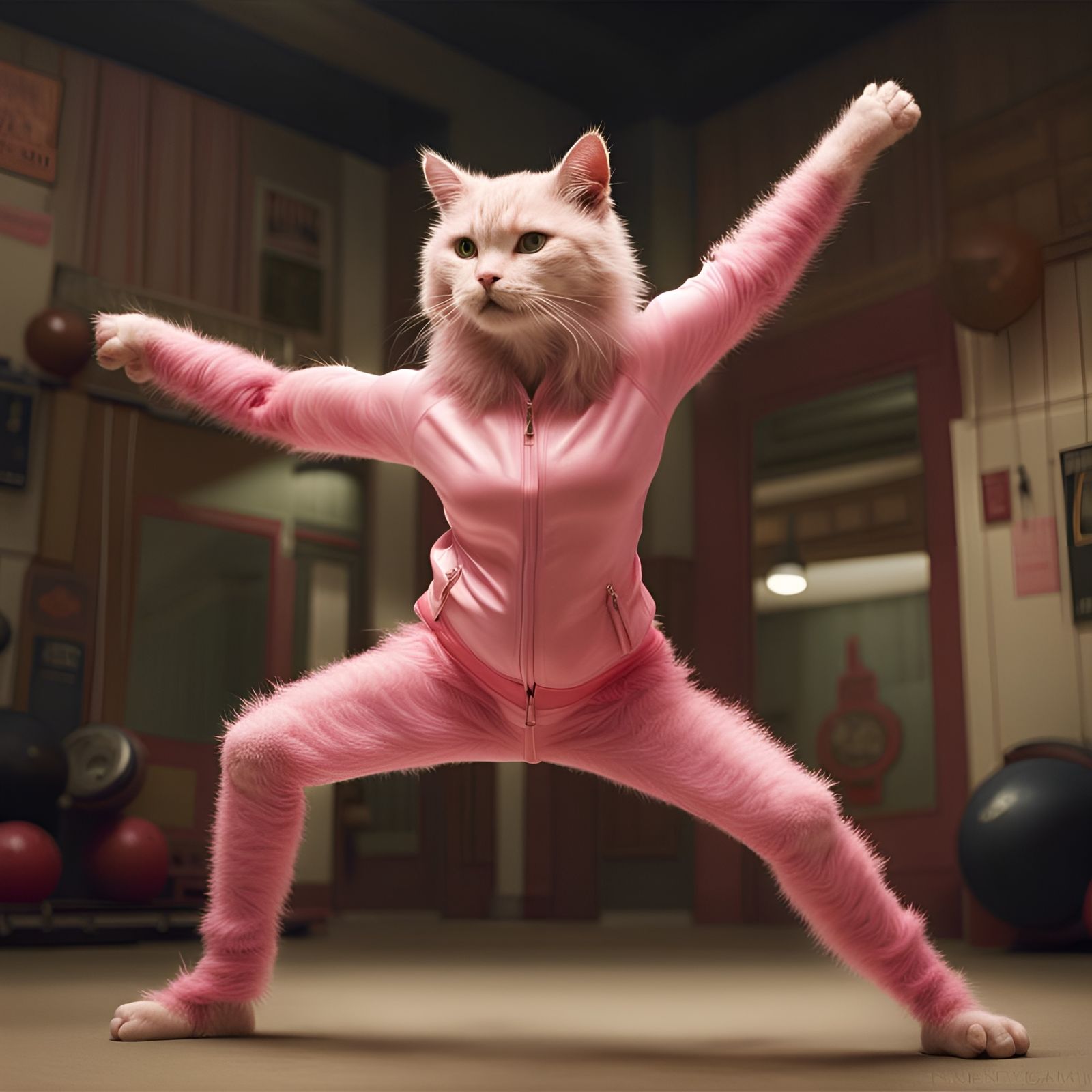 80s Aerobic Cat