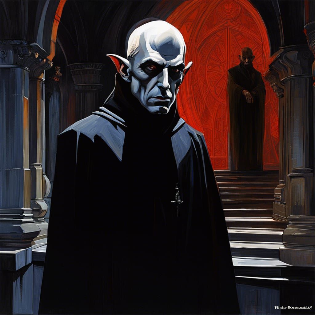 Nosferatu: Henry Cavill in Sci-Fi Impasto Painting
