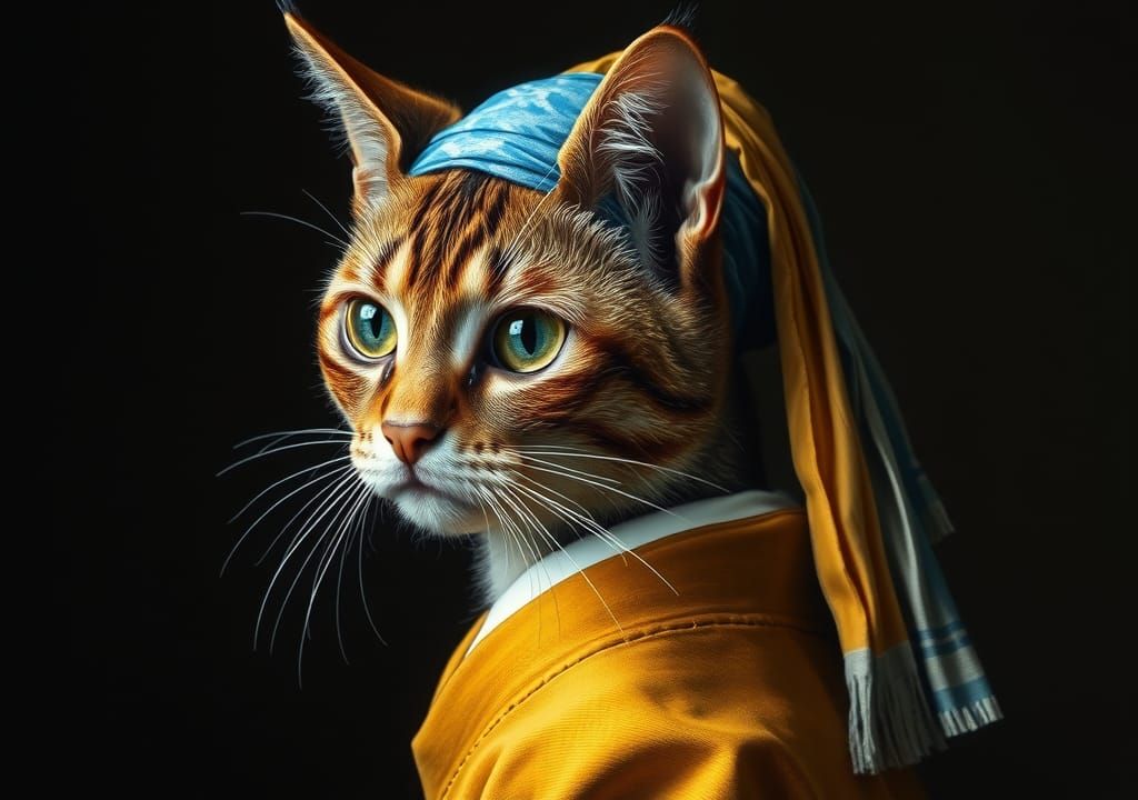 Cat with No Pearl Earring