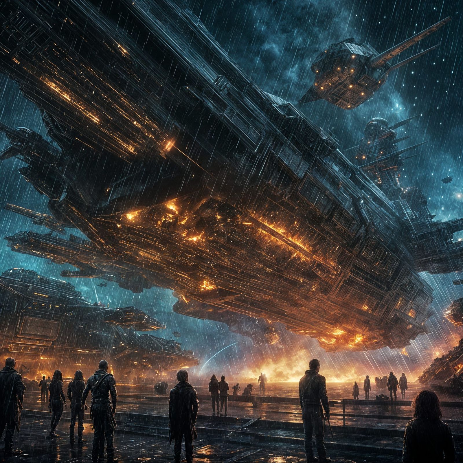 Biopunk Eye: Attack Ships on Fire