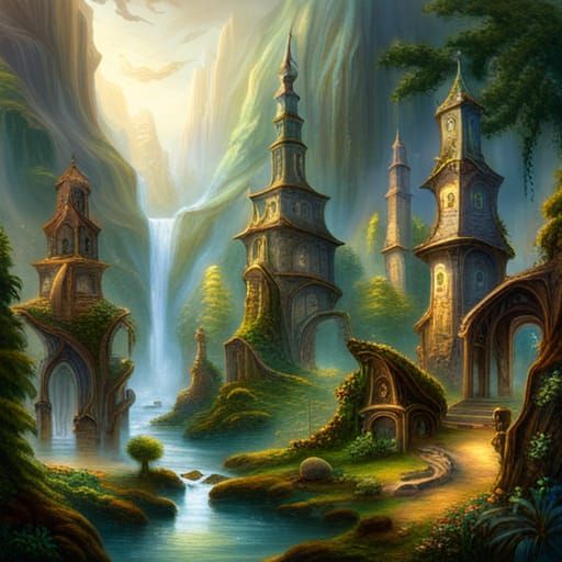 Ethereal Elf City in Giant Trees