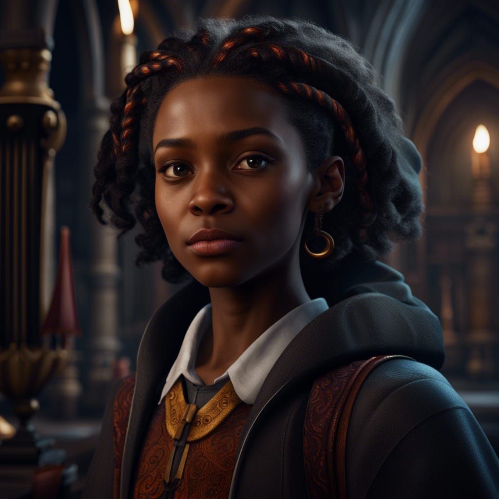 Hogwarts Girl: Detailed Matte Painting