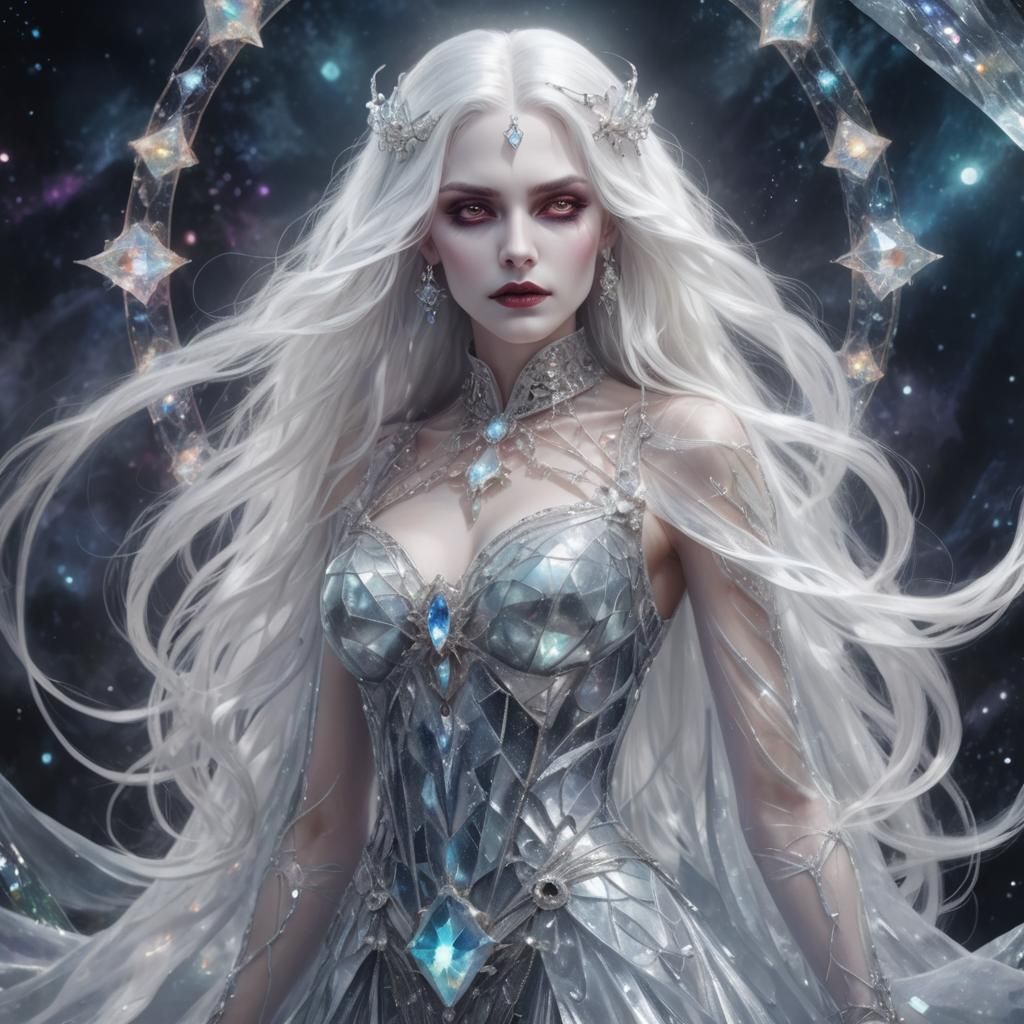 Vampire Woman in Diamonds, Astral Illustration