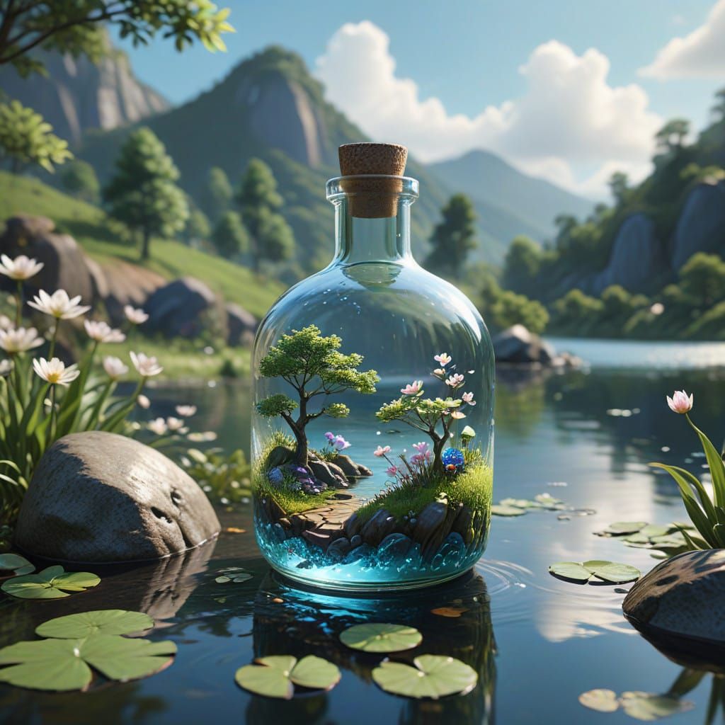 Miniature Masterpiece in Crystal - Exquisite 3D Anime Art