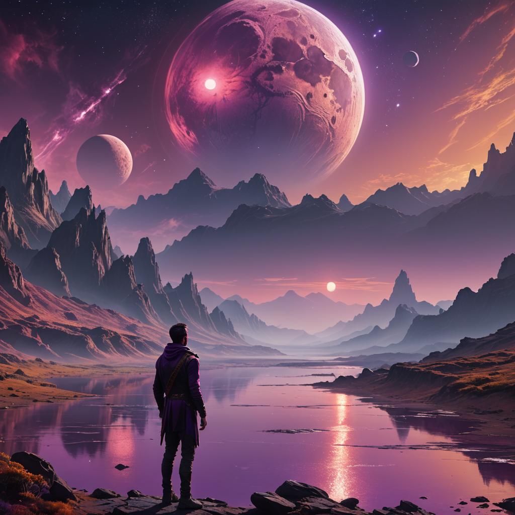 Alien Planet Reflection: Fantasy Portrait in Matte Painting ...