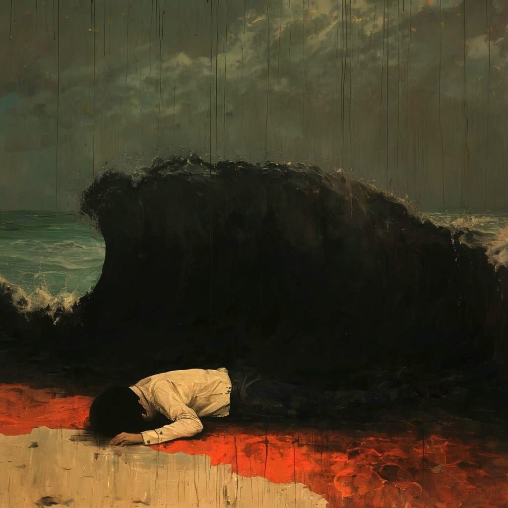 some days, it feels like I'm being swallowed by a black wave