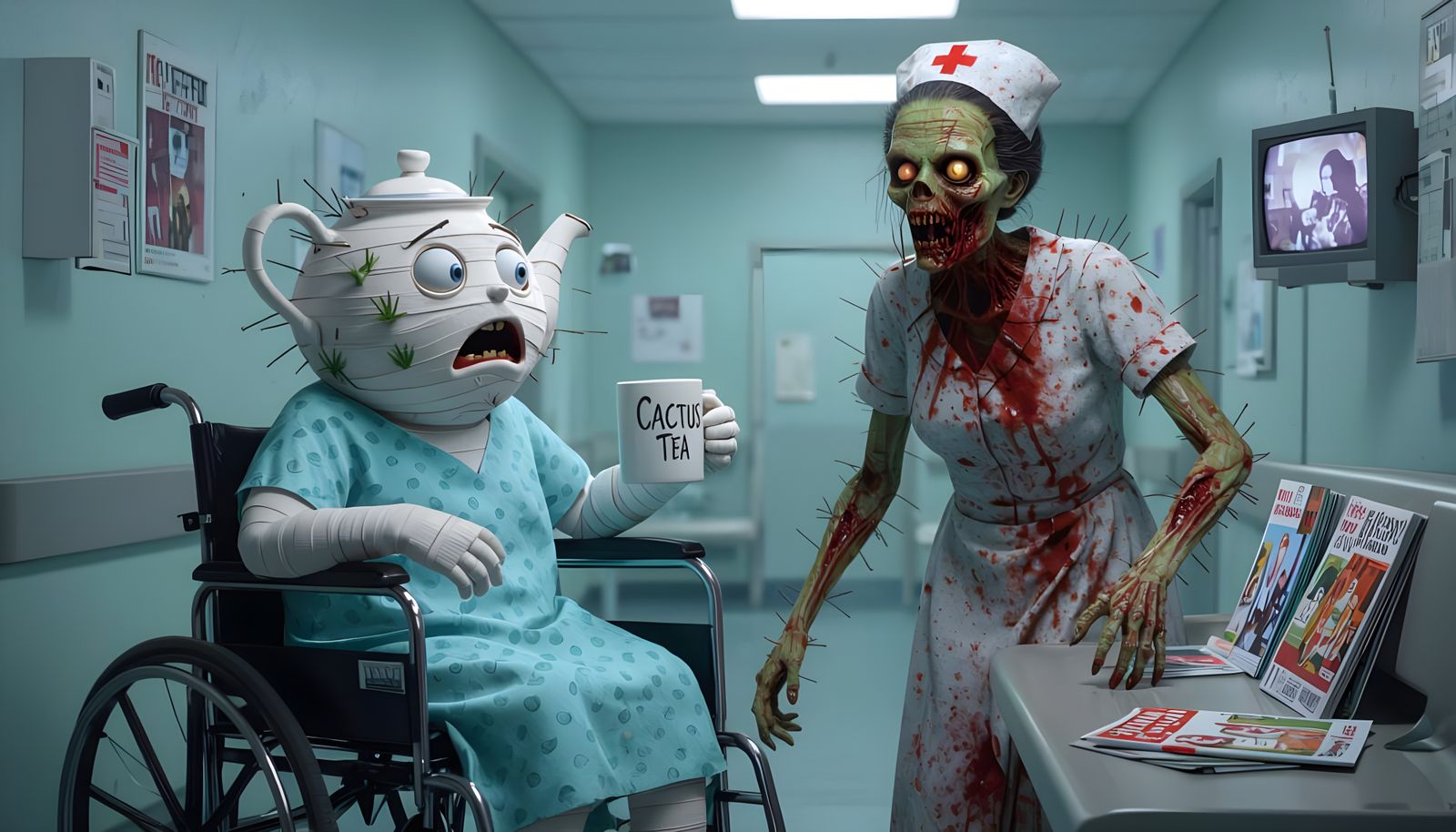 Terrified Teapot in Junji Ito-Inspired Nightmare