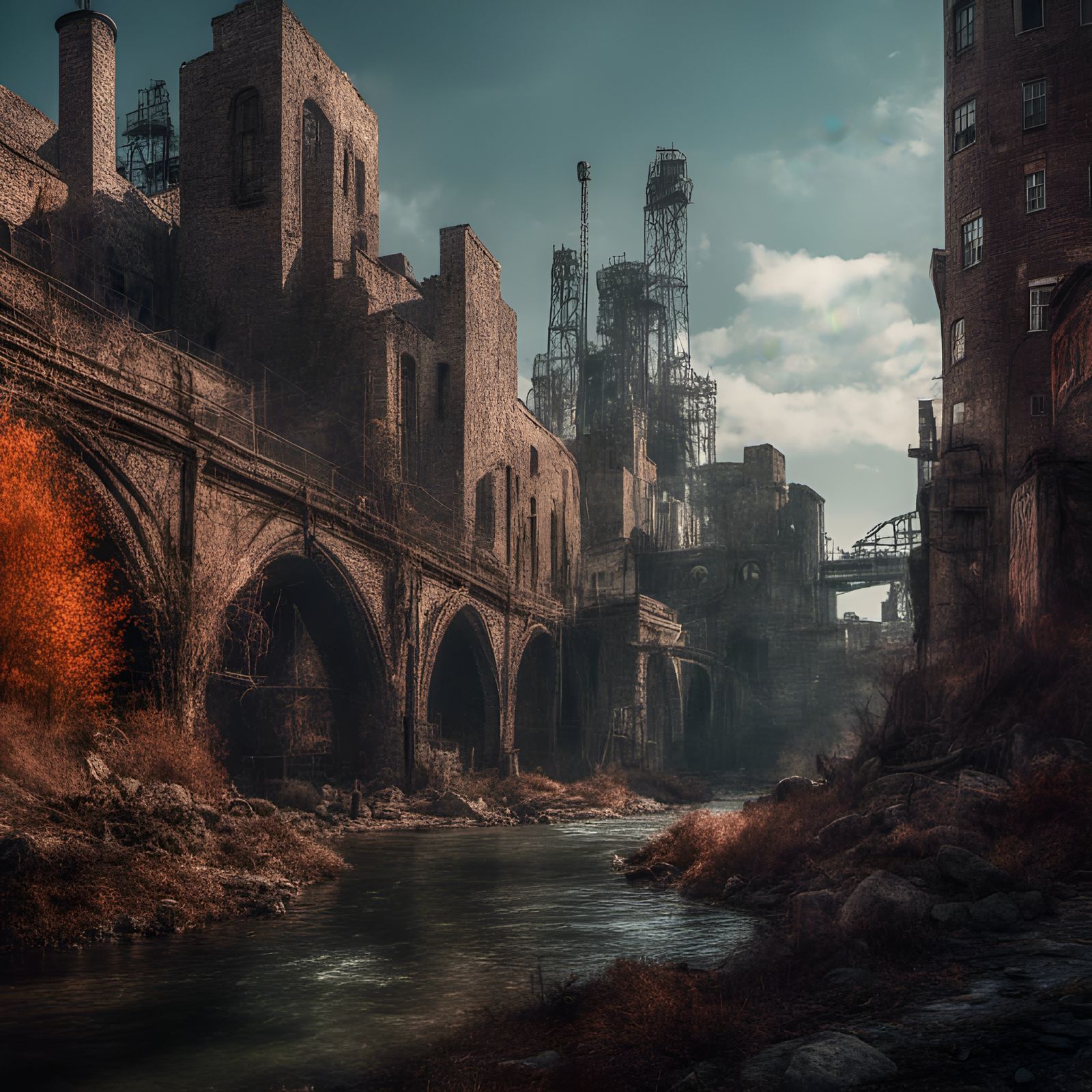 Fatigue as a Living Being: Detailed Matte Painting