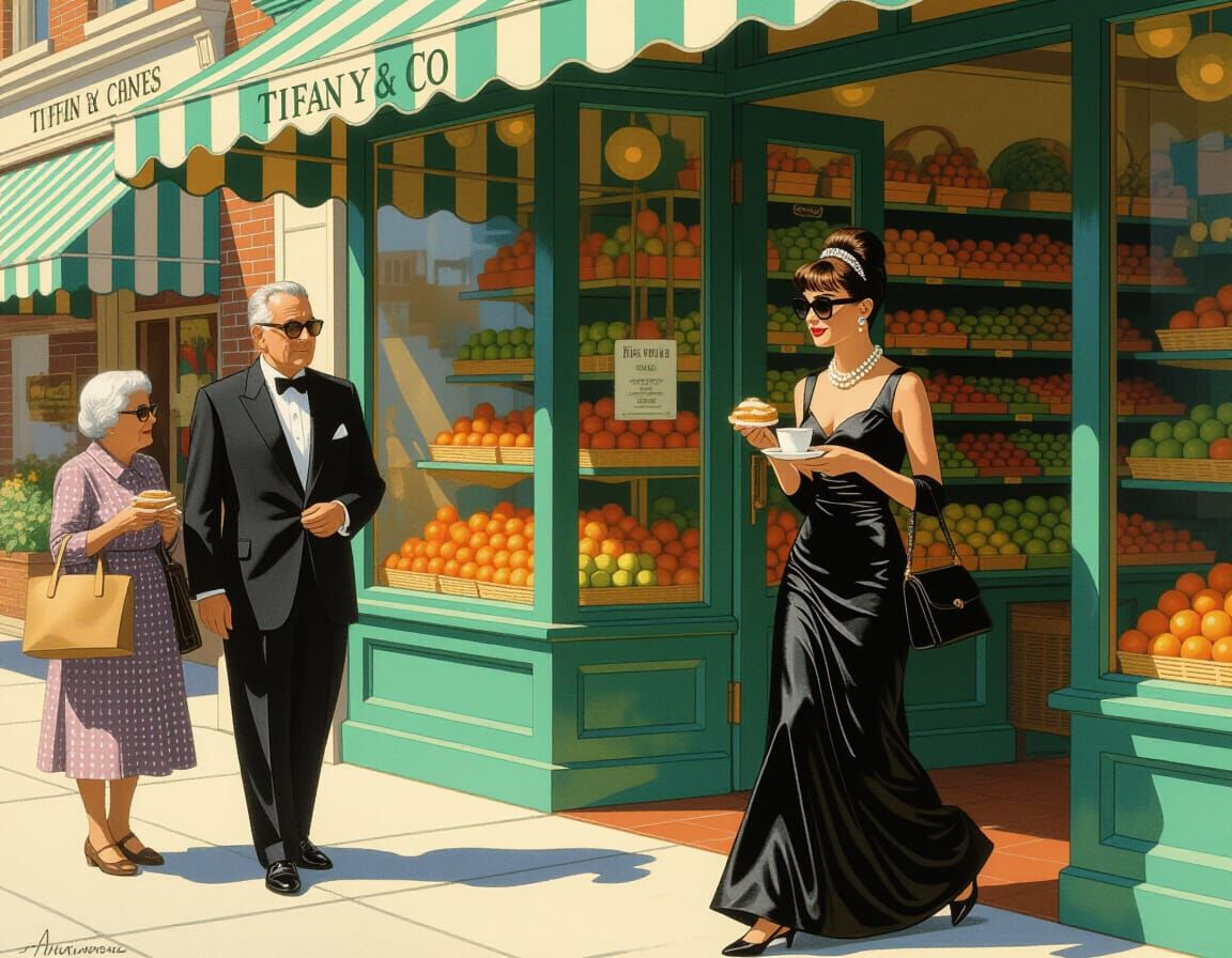 Breakfast at Tiffany's grocery store