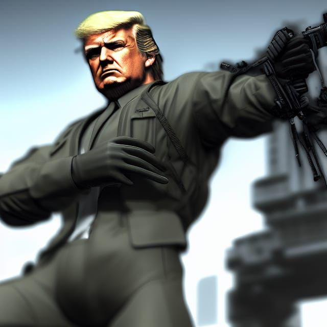Donald Trump as Metal Gear Solid Character
