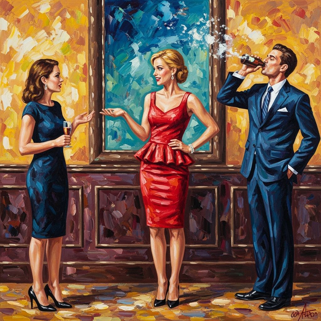 Neo-Impressionist Painting: Surprise Drink