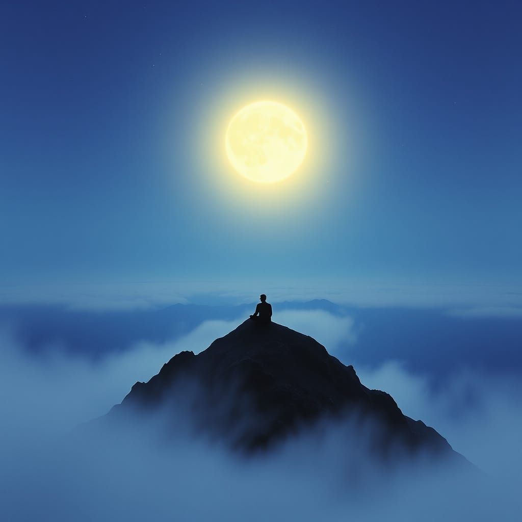 Ethereal Mountain Ritual in Dreamlike Atmosphere