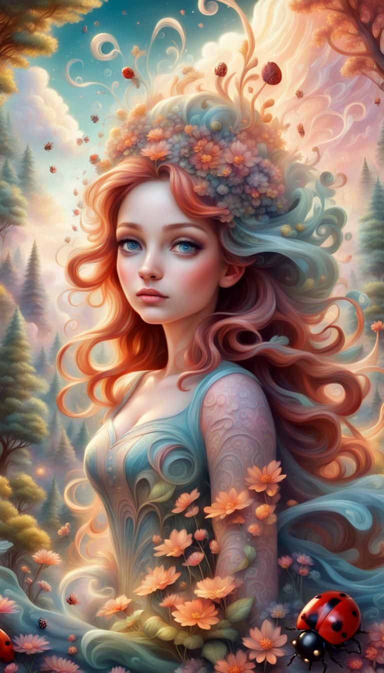 Fairy Princess in Enchanted Forest: 3D Render