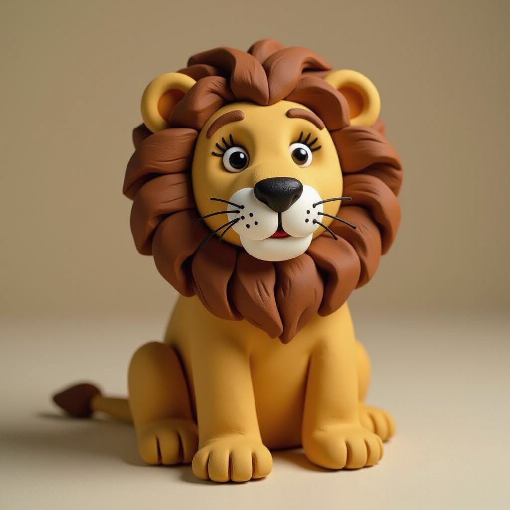 Clay Lion Sculpture: A Majestic Earthen Artwork