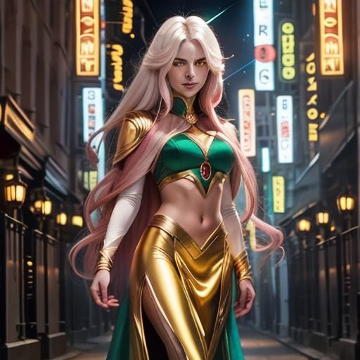 Cinematic Still of Chronoa with Shining Eyes