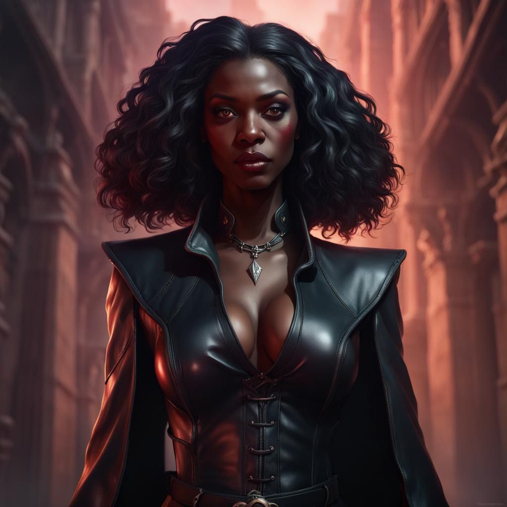 Vampire Portrait in Hyperdetailed Artstation Style