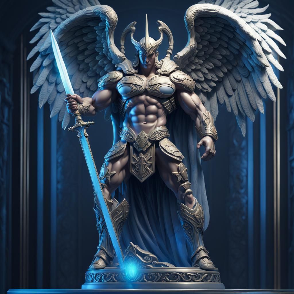 Archangel waiting for the final trumpet