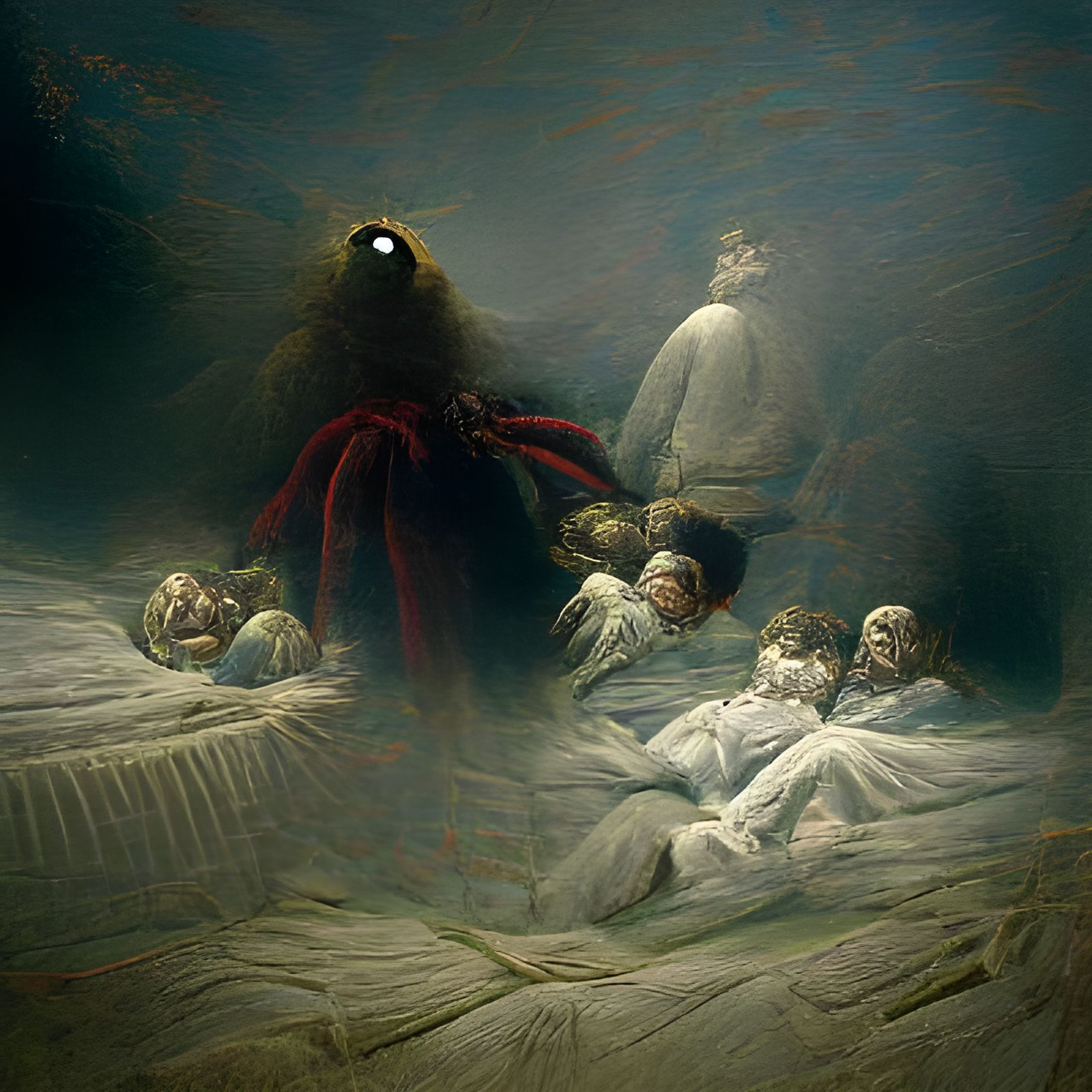 Hereditary Blindness: A Gothic Horror Illustration