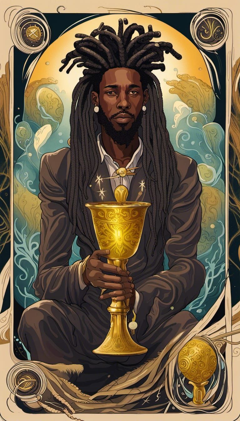 King of Cups: A Retrofuturistic Tarot Card