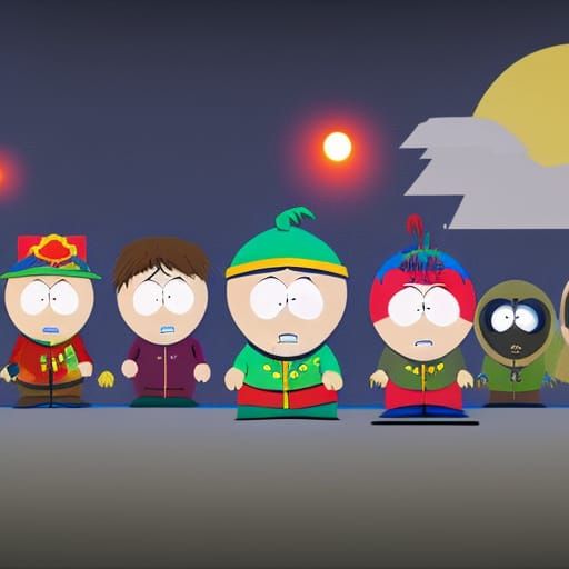 South Park Characters in Pixar 3D Style