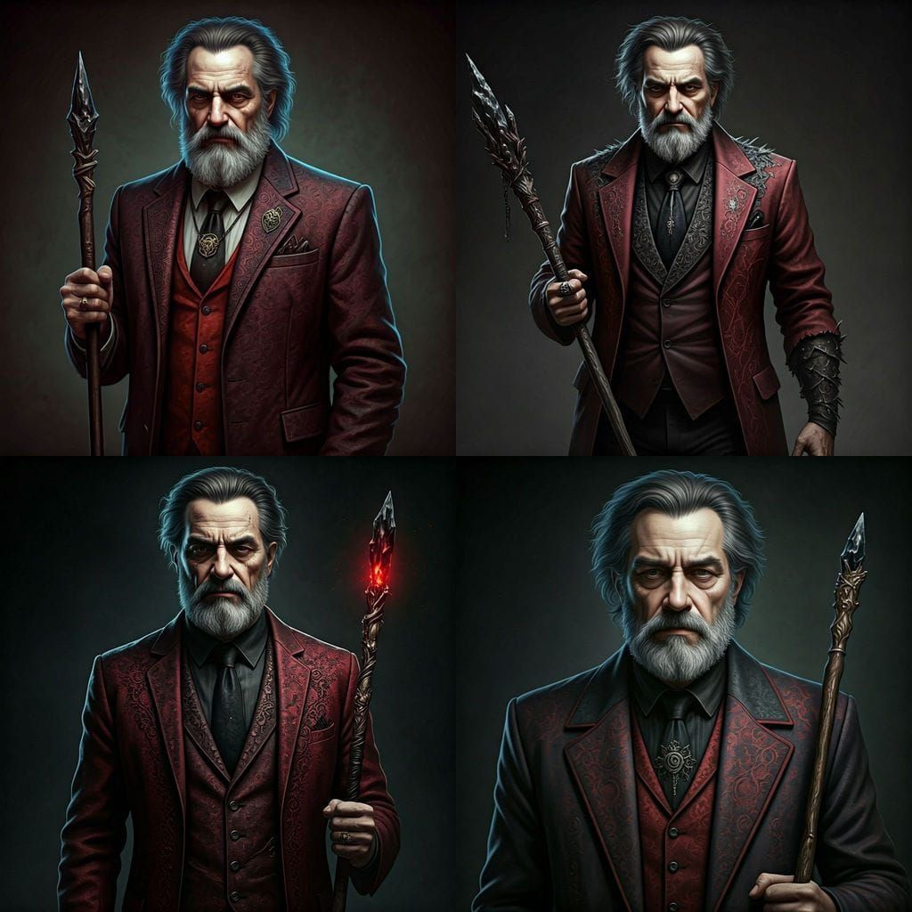 Mysterious Elegant Man with Dark Past, Aged Appearance