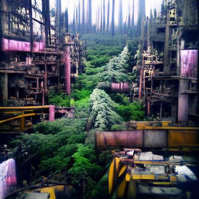 Industrial Scars on a Forest Landscape