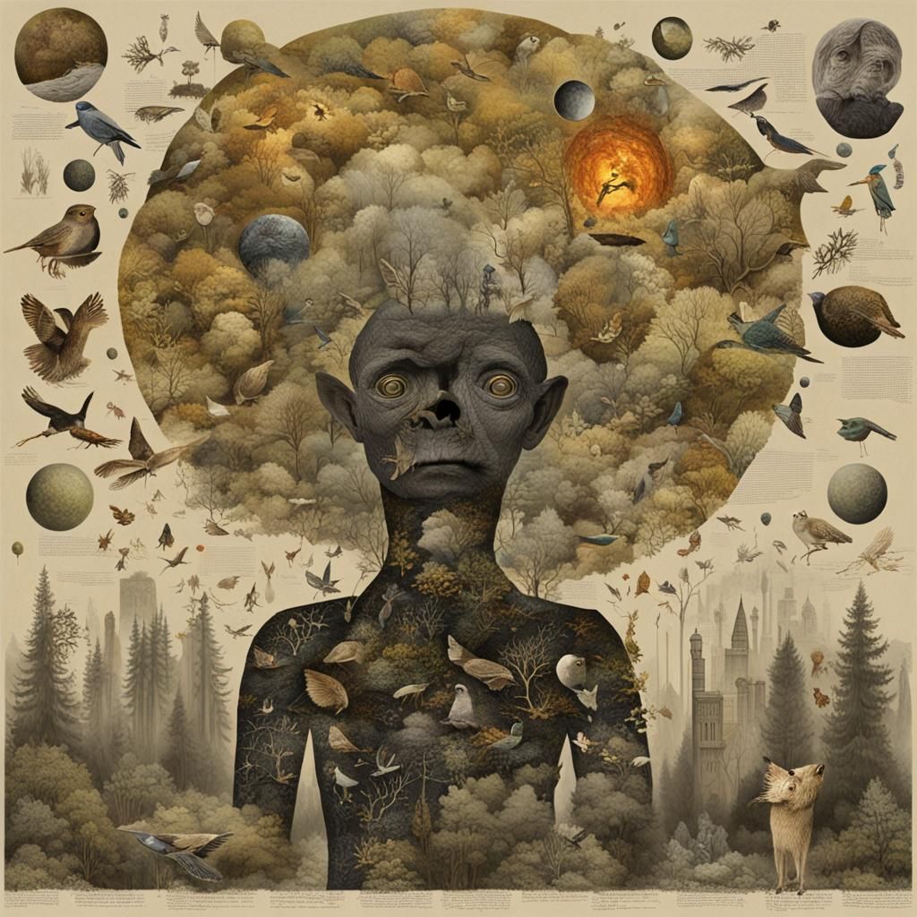 Mystical Galactic Creation Soaring Through Starry Night