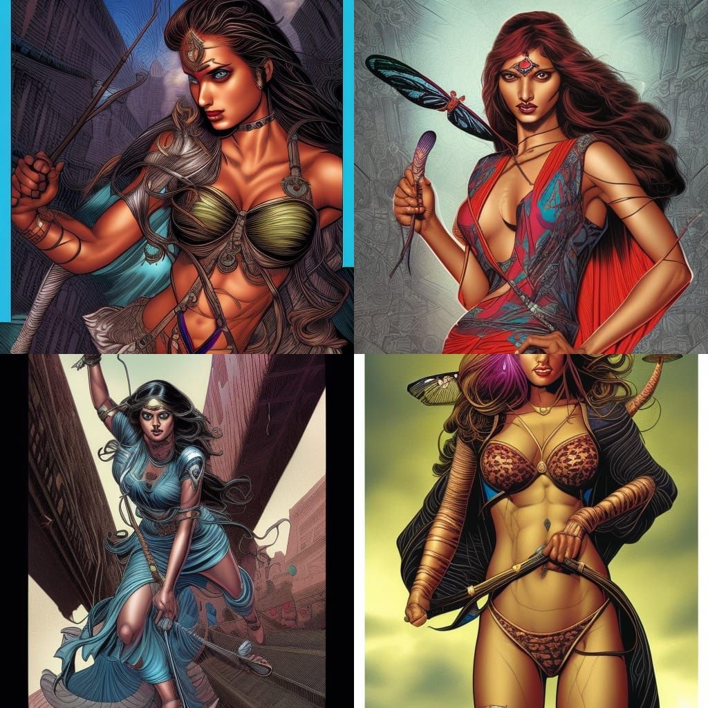 Desi Heroine: Comic Book Art Inspired by Mark Brooks