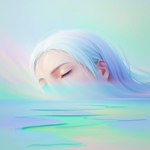 Serene Abstract Concept Art in Pastel Colors