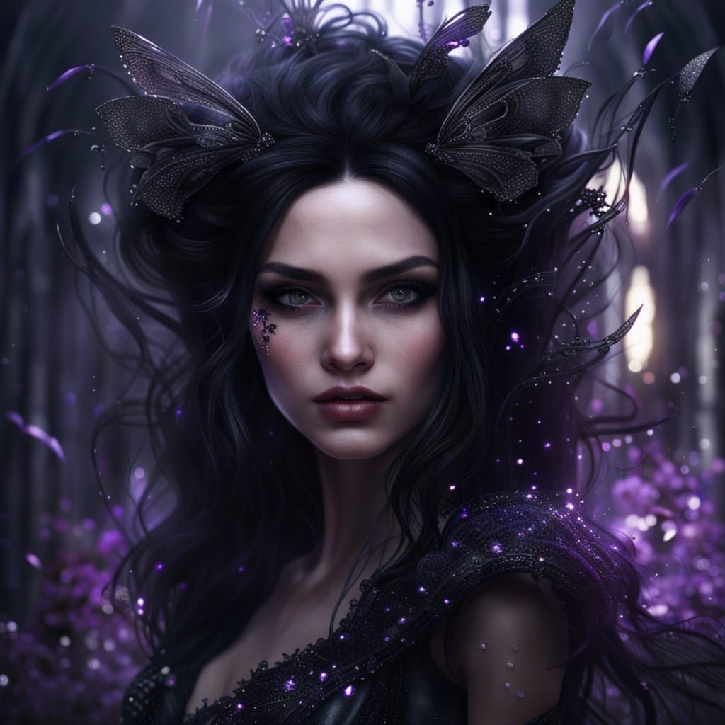 Dark Gothic Fairy Portrait in Breathtaking Detail
