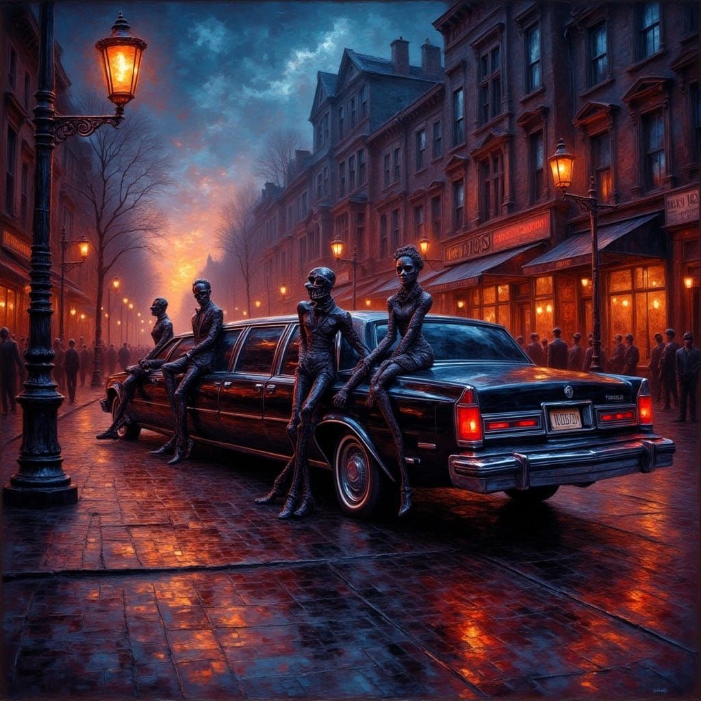 Surreal Zombie Prom Night with Stretched Figures