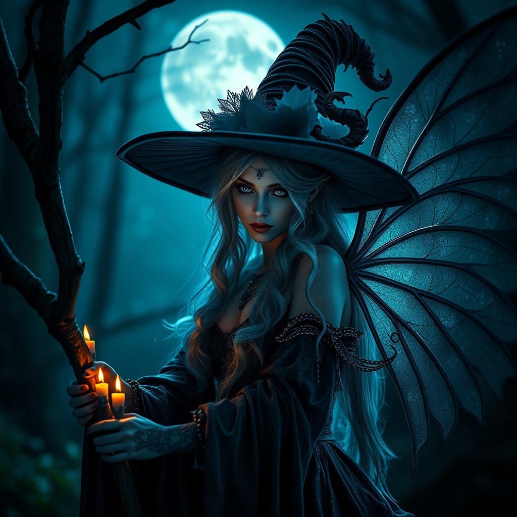 Ethereal Moonelf Fairy in Hyperrealistic Fantasy Setting