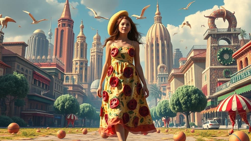 Pizza City: A Surreal Photo-Realistic Landscape