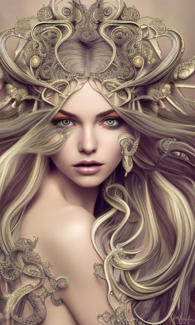 Exotic Fairy Princess Portrait in Volumetric Lighting