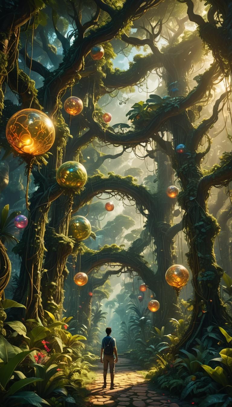 Lush Tropical Garden Concept Art in Unreal Engine